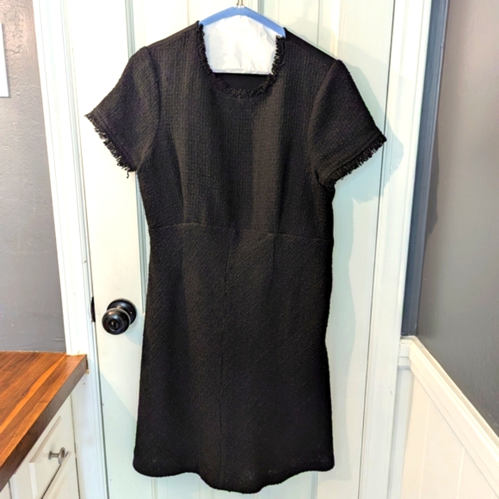 Black Sheath Mini Dress with Square Neck for Cocktail